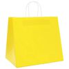 vidaXL Paper Bags 250 pcs with Handles Yellow 32x22x28 cm