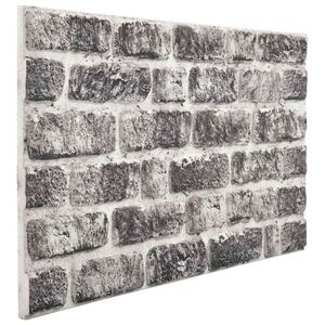 vidaXL Wall Panels 10 pcs 100 x 50 cm Dark Grey and White EPS Foam