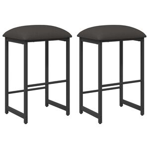 vidaXL Bar Stool 2 pcs Dark Grey 40 x 32 x 74 cm Engineered Wood