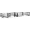 vidaXL Outdoor Dog Kennel Steel 15,02 m&sup2;
