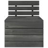 vidaXL Garden 4-Seater Pallet Sofa Dark Grey Solid Pinewood