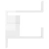 vidaXL Wall Corner Shelf 2 pcs High Gloss White 40x40x50 cm Engineered Wood