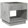 vidaXL Coffee Table with Infinity LED Concrete Grey 50x50x50 cm