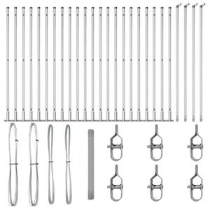 vidaXL Fence Post Silver 50 x 1.4 m (25 x 25 mm mesh) Steel