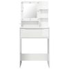 vidaXL Bedroom Dressing Tables High Gloss White 80 x 39.6 x 135 cm