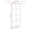 vidaXL Sliding Door with Hardware Set 90x205 cm Tempered Glass and Aluminium