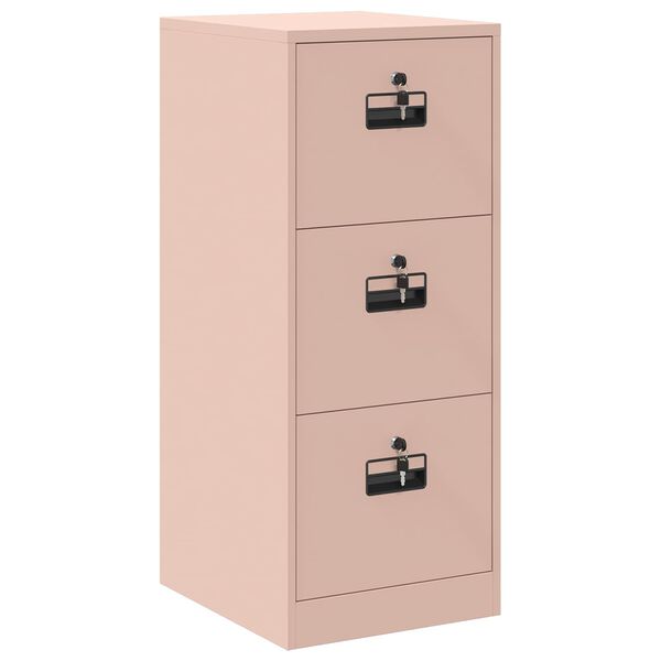 vidaXL File Cabinet Pink 44 x 50 x 106.5 cm Cold-Rolled Steel