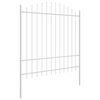 vidaXL Garden Fence 5 pcs White 170 x 215 cm Powder-Coated Steel