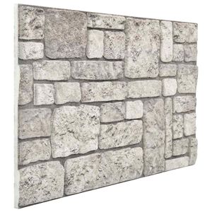 vidaXL Wall Panels 10 pcs Grey 100 x 50 cm EPS Foam