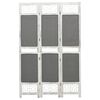 vidaXL 3-Panel Room Divider Grey 105x165 cm Fabric