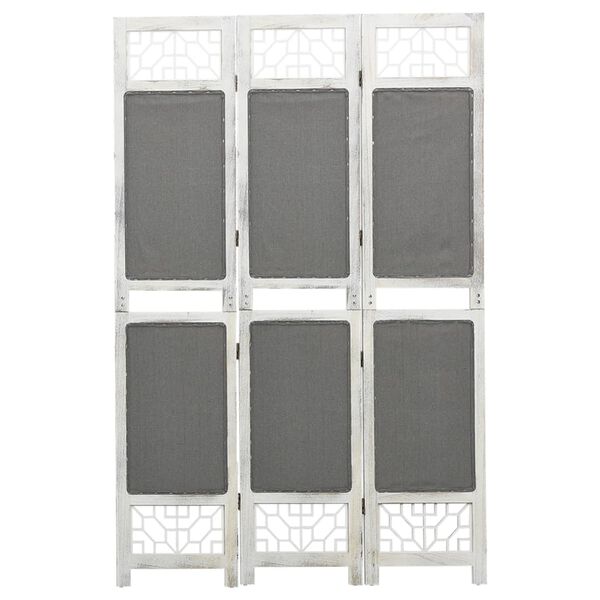 vidaXL 3-Panel Room Divider Grey 105x165 cm Fabric