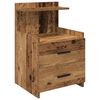 vidaXL Bedside Cabinets 2 pcs with 2 Drawers Old Wood 40x36.5x62 cm
