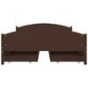 vidaXL Bed Frame without Mattress Dark Brown 160x200 cm Solid Wood