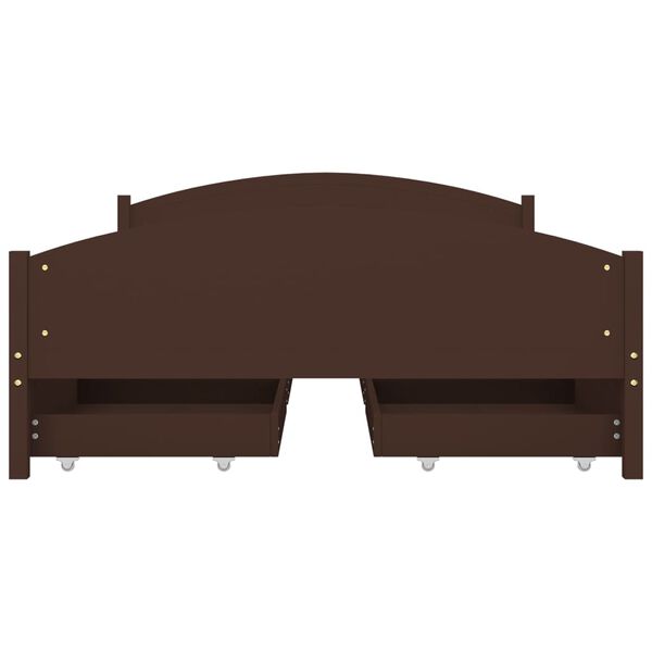 vidaXL Bed Frame without Mattress Dark Brown 160x200 cm Solid Wood