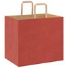 vidaXL Paper Bags 250 pcs with Handles Red 32x22x28 cm