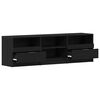 vidaXL TV Cabinet Black Oak 150 x 33.5 x 45 cm Engineered Wood
