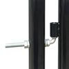 vidaXL Black Single Door Fence Gate 100x75 cm