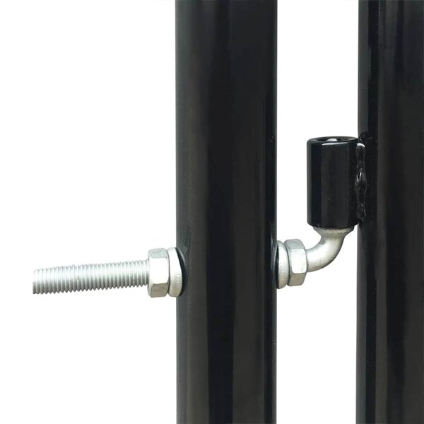 vidaXL Black Single Door Fence Gate 100x75 cm