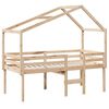 vidaXL High Sleeper Bed without Mattress 75x190 cm Small Single Solid Wood Pine