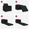 vidaXL Folding Sofa Bed 61cm Black Fabric