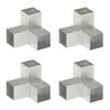 vidaXL Post Connectors 4 pcs Y Shape Galvanised Metal 91x91 mm