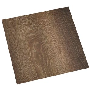 vidaXL Self-adhesive Flooring Planks Brown and Black 30.5 x 30.5 cm