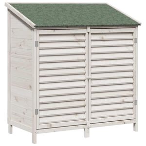 vidaXL Garden Shed with Roof White 106 x 56 x 113.5 cm Solid Fir Wood