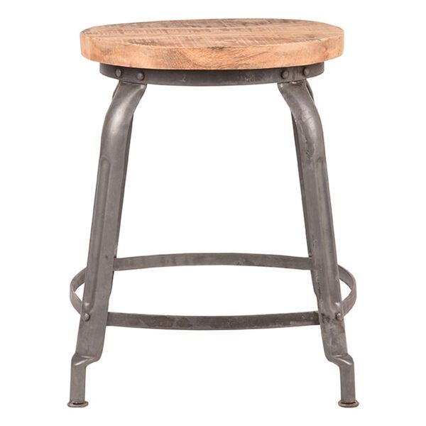 LABEL51 Stool Delhi 37x37x47 cm Grey