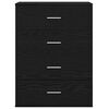 vidaXL Sideboard with Drawer Black Oak 60 x 39 x 80 cm Engineered Wood