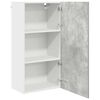 vidaXL Hanging Cabinet Concrete Grey and White 50 x 31 x 100 cm