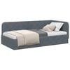 vidaXL Corner Bed Frame with Headboard Dark Grey 100 x 200 cm Velvet