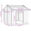 vidaXL Dog House with Roof 85x107x81 cm Galvanised Steel