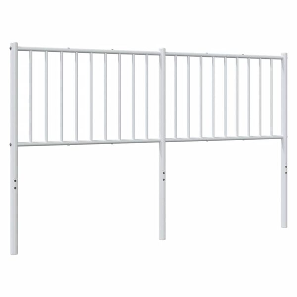 vidaXL Metal Replace Headboard White 160 cm