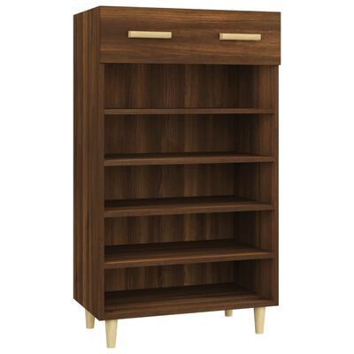 vidaXL Shoe Cabinet Brown Oak 60x35x105 cm Engineered Wood