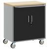 vidaXL Trolley Rolling Workbench Black and Grey 75 x 45 x 85 cm