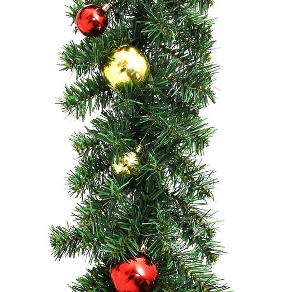 vidaXL Christmas Garland Decorated with Baubles 10 m