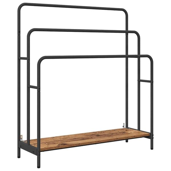 vidaXL Cloth Rack Old Wood 90 x 30 x 100.5 cm Engineered wood