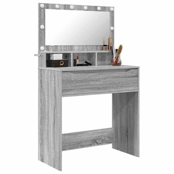vidaXL Bedroom Dressing Tables Grey Sonoma 80 x 39.6 x 135 cm