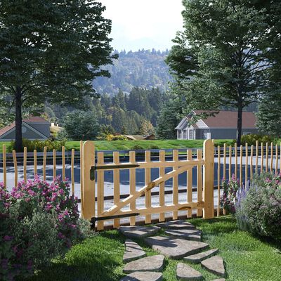 vidaXL Single Fence Gate Hazel Wood 100x60 cm