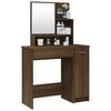vidaXL Dressing Table with Mirror Brown Oak 86.5x35x136 cm