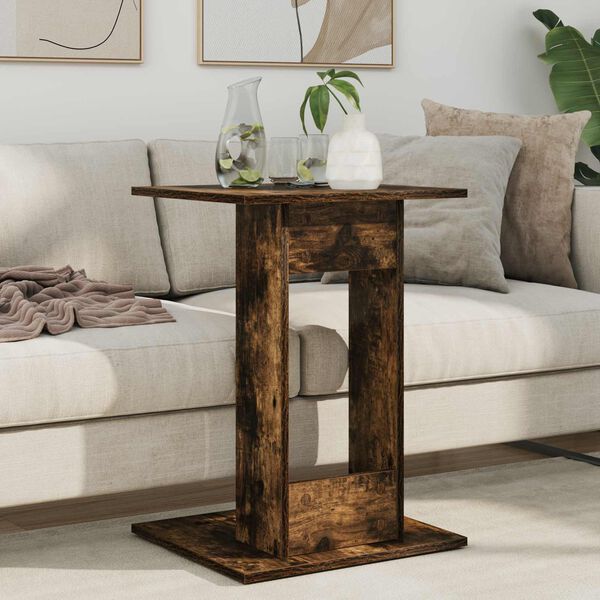 vidaXL Side Table Smoked Oak 45 x 40 x 62.5 cm Engineered Wood