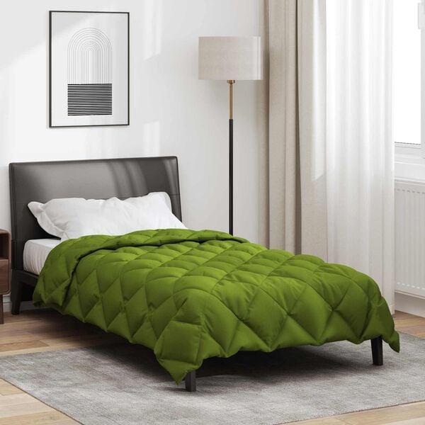 vidaXL Winter Duvet Green 200 x 135 cm Microfiber
