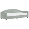 vidaXL Daybed with Mattress Light Grey 90x190 cm Velvet