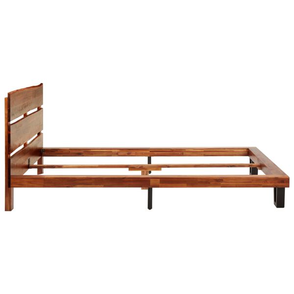 vidaXL Bed Frame with Live Edge without Mattress Solid Acacia Wood 120 cm