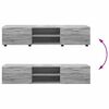 vidaXL TV Cabinet Set with Drawer Grey Sonoma Engineered Wood