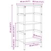 vidaXL Bookshelf Grey Sonoma 40 x 29.5 x 81 cm Engineered Wood