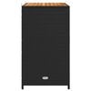 vidaXL Cabinet Black 70 x 50 x 87 cm Polyester and Roly Ratten