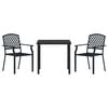 vidaXL Garden Dining Set 3 pcs Anthracite Powder-Coated Steel