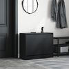 vidaXL Shoe Cabinet Black 80x34x63 cm Engineered Wood