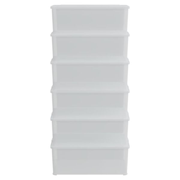 vidaXL Plastic Storage Boxes 6 pcs 10 L Stackable